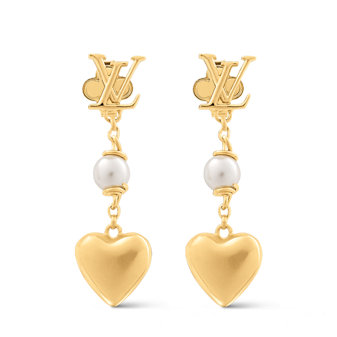 正規品★LOUIS VUITTON マイLVハート イヤリング My LV Heart Earrings S00 - Women - Fashion Jewelry | LOUIS
